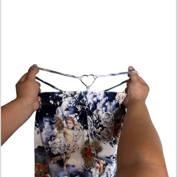 JADED LONDON velvet flared trousers with cherub, cloud graphic size S - Picture 5 of 5